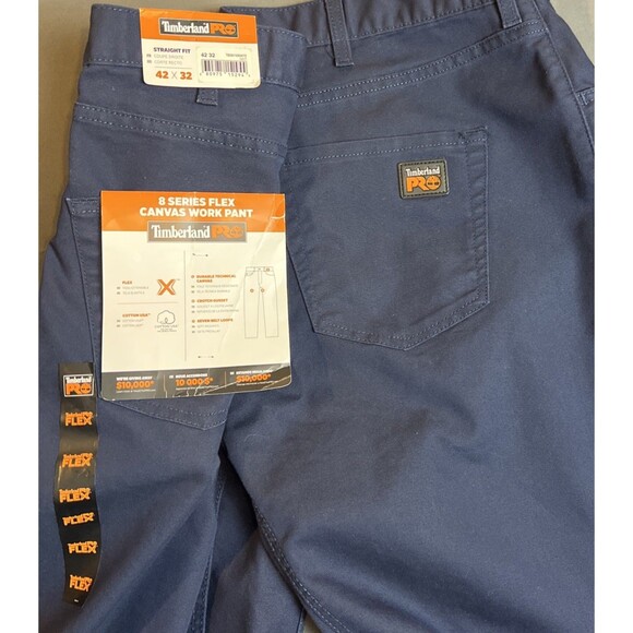 Other - Timberland Pro Straight Fit 8-Series Flex Canvas Blue Work Pant  42x32 NWT